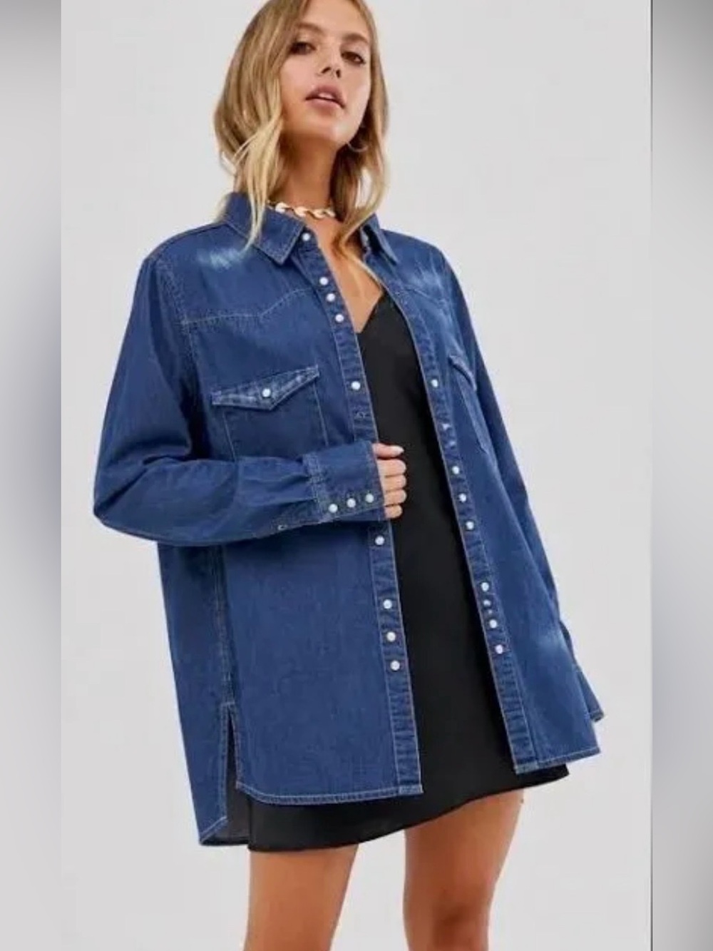Free People Snap Front Top Size Small